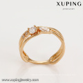 14883 Best selling 18k gold diamond zircon finger rings wholesale stone ring designs for girls